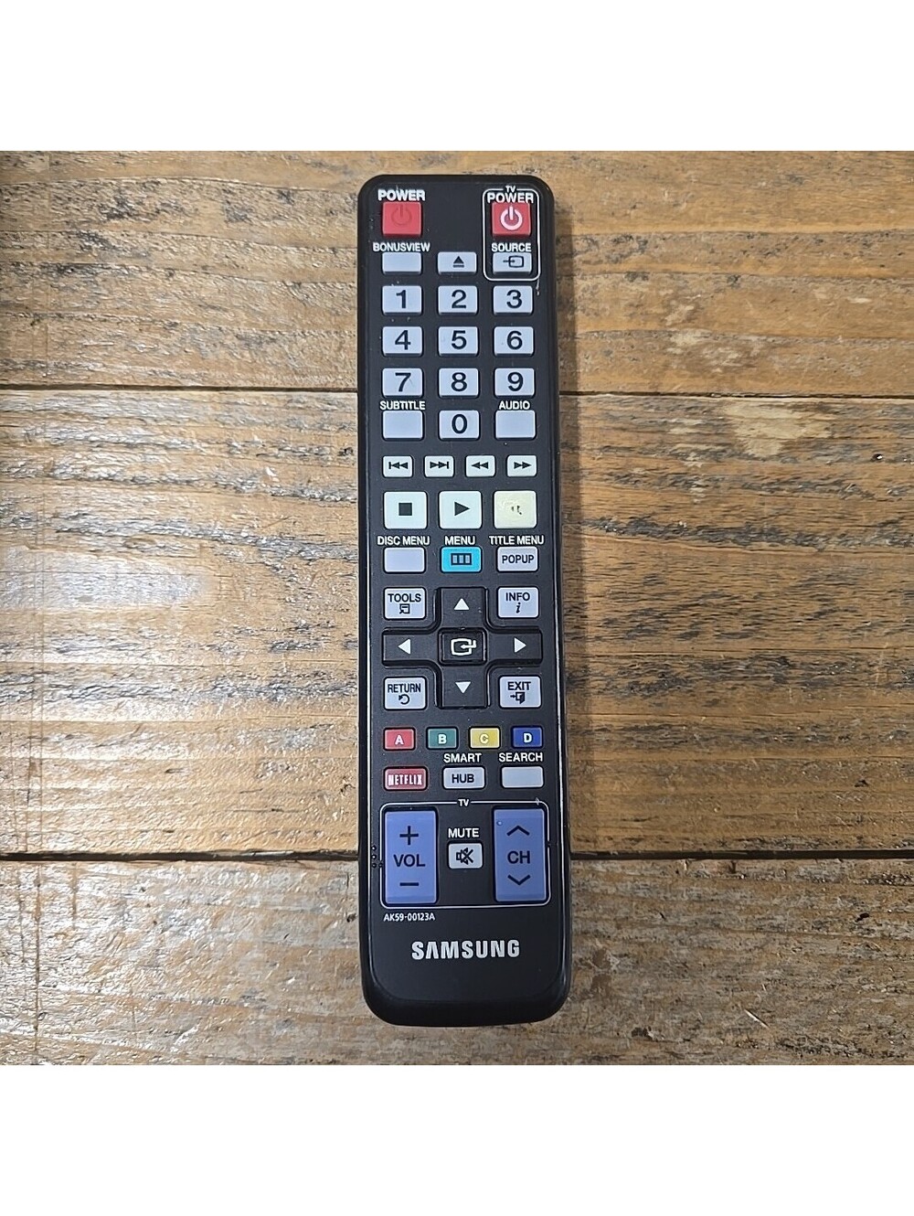Samsung AK59-00123A OEM TV Remote Control/Tested & Works No Battery Cover